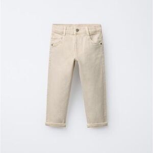 Zara Kids 12-18 month Cream colored skinny Jeans